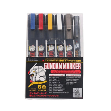 Mr. Hobby Gundam Marker Basic Set GMS-105 6-Colour Gunpla Paint Markers Beginners