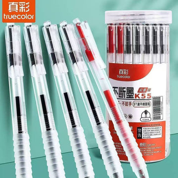 Truecolor Quick Dry Gel Pen Set ST Tip 0.5mm 17 Black 2 Red Aesthetic Retractable