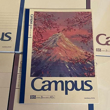 Kokuyo Campus B5 Notebook Japanese Night Sakura Mount Fuji Dotted Lined 40 Pages