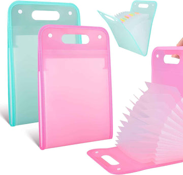 A4 Vertical File Folder 13 Pockets Plastic for Classroom Home Office