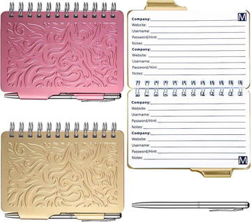 2Pcs Portable Notebook Elegant Mandala Password Book Keeper with Pen