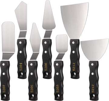 7pcs Large Painting Knives Stainless Steel Spatula Palette