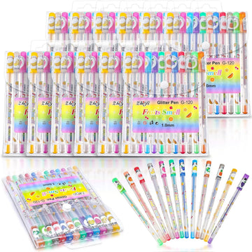 144pcs Scented Glitter Gel Pens Multicolor Fun Pens