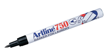 Artline EK-750 Laundry Markers 0.7mm Fine Tip 3 Pack
