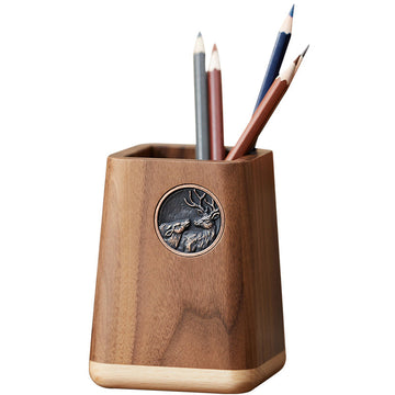 Black Walnut Wood Pen Holder Nordic Minimalist Desktop Organizer