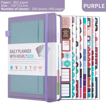 Daily Planner with Hourly PRO Schedule and To-Do List A5