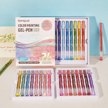 Languo Color Painting Gel Pen Plus 1.0mm Shiny Style 24 36 54 72 Colors