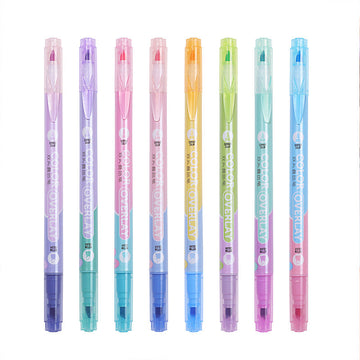 16 Color Overlay Marker Double Tip Highlighters 8 Pack