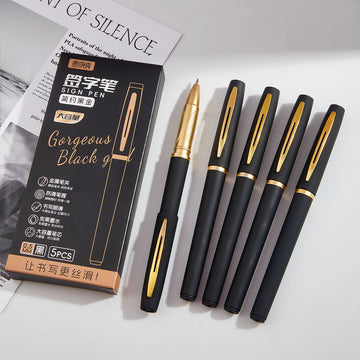 15-Pack Black Ink Signature Gel Pens Set 0.5mm 0.7mm 1.0mm
