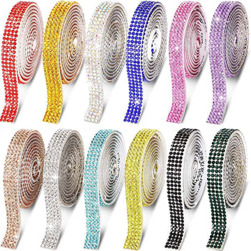 Self Adhesive Rhinestone Strips Crystal Ribbon Sticker