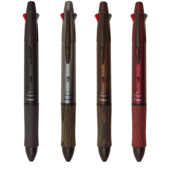 Pilot 4+1 Wood Multi Pen Ballpoint Pen and Mechanical Pencil