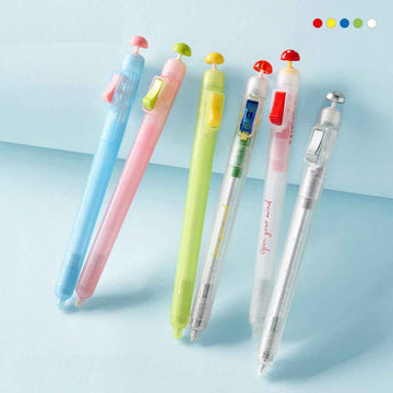 Switch On 0.5mm Black Ink 6-Color Gel Pen Set Stress Relief Click Pens