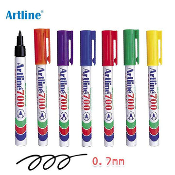 Artline 700 Permanent Marker 0.7mm Fine Tip 3 Pack