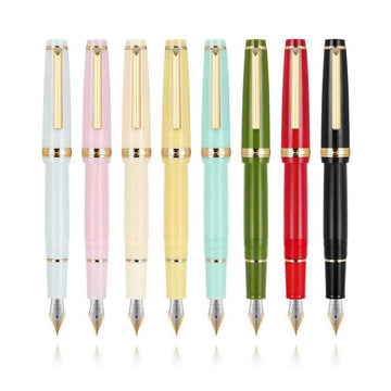 Jinhao 82 Acrylic Fountain Pen Iridium Nib Gold Silver Trim - TTpen