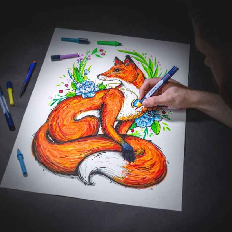 Schneider Twin Marker Paint-It 040 Brush & Round Tip 10 Colors(27 Pieces)