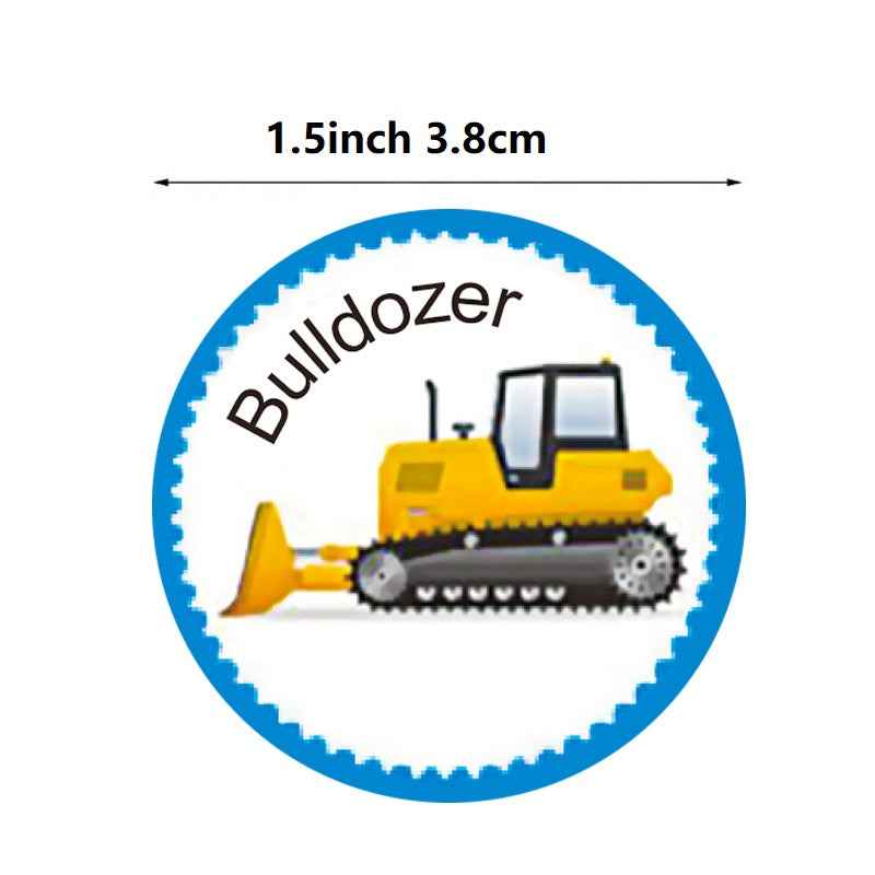 500 Pieces Truck Stickers for Kids 1.5 INCH - TTpen