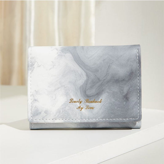 Marble Print Tri-Fold Wallet – Cute & Collectible!