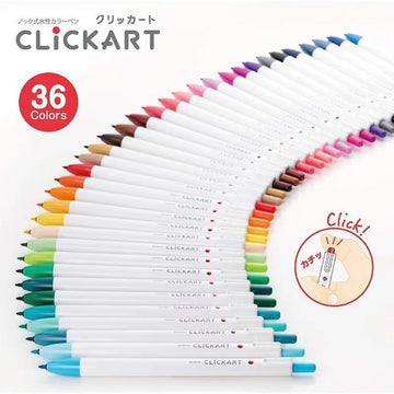 Zebra Clickart 36-Color Watercolor Pen Set