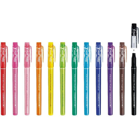 PILOT FRIXION 0.45mm Fine Erasable Gel Ink Pens - 12 Vibrant Colors