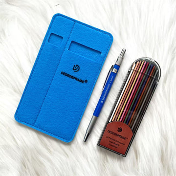 24-Color Skin-Tones Colored Leads Set with Auto Pencil