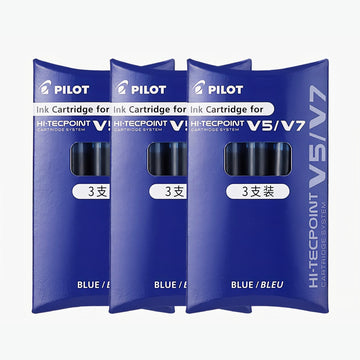 Genuine Pilot V7 0.7mm Pen Refills, 3-Pack Replacement Ink Cartridges