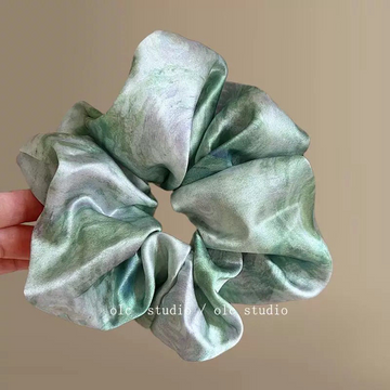Oil Painting Inspired Scrunchie - French Girl Hair Bow & Tie