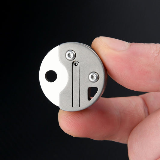 Titanium Mini Folding Coin Knife - Keychain Utility Tool