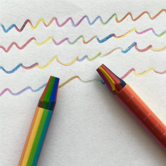 Magic Rainbow Pencil | Woodless 8-in-1 Colored Pencil Set