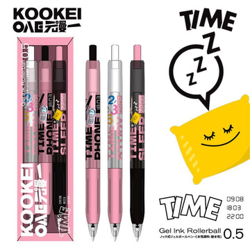 KOOKEI & OAE Time Axis Limited Rollerball Pen - Black Pink 0.5mm Fast-Dry