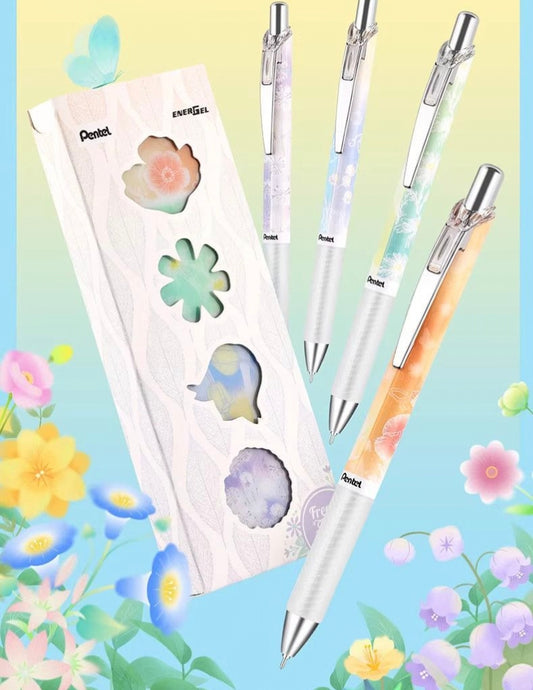 Pentel Floral Limited Edition Gel Ink Pen 0.5mm – Dandelion & Daisy Collection