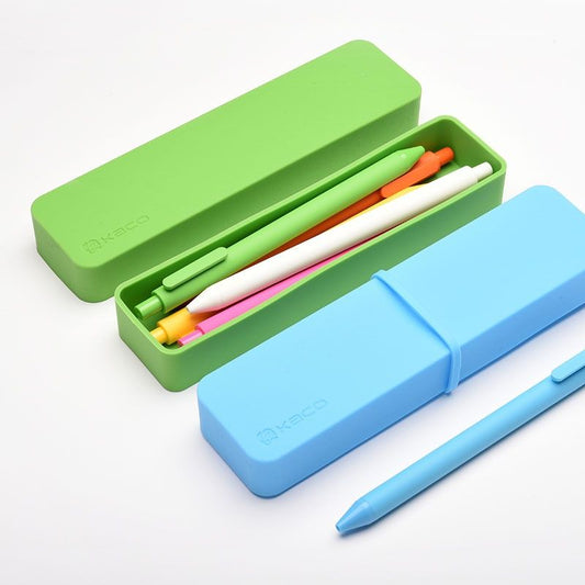 KACO PURE Soft Silicone Pencil Case – Multi-Functional Student Stationery Box in Candy Colours