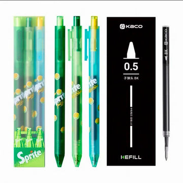KACO x Sprite Limited Edition Retractable Gel Pen SET 0.5mm