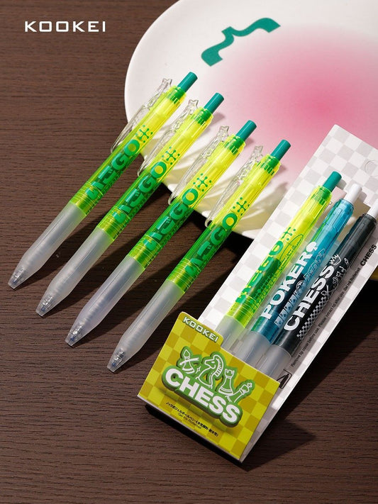 KOOKEI Magic Press Gel Pens 0.5mm – Pack of 3 | Smooth Writing Retractable Ballpoint