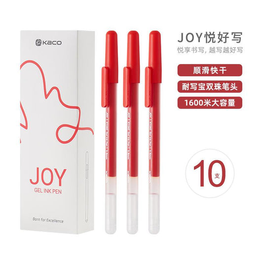 KACO JOY Quick-Dry Gel Pens | Red & Blue | Semi-Needle Tip | Waterproof | 10 Pack