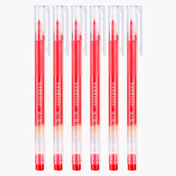 M&G Large Capacity Gel Pens 0.5mm | Smooth Writing Needle Tip | Black Ink | Pack of 6