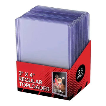35PT Card Toploaders 3" x 4" – Clear Rigid Card Sleeves for Trading Cards, Pokémon, Sports Cards & Photo Protection | 25 Pack