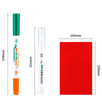Deli Memory Study Set | Highlighter Marker, Erasable Pen & Red Review Board for Revision