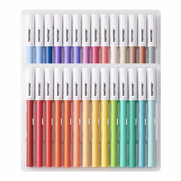 KACO × PANTONE Jumbo Gel Ink Pen Set | 25 Colours of the Year 2000–2025 | 0.5mm Black Ink | Gift Box