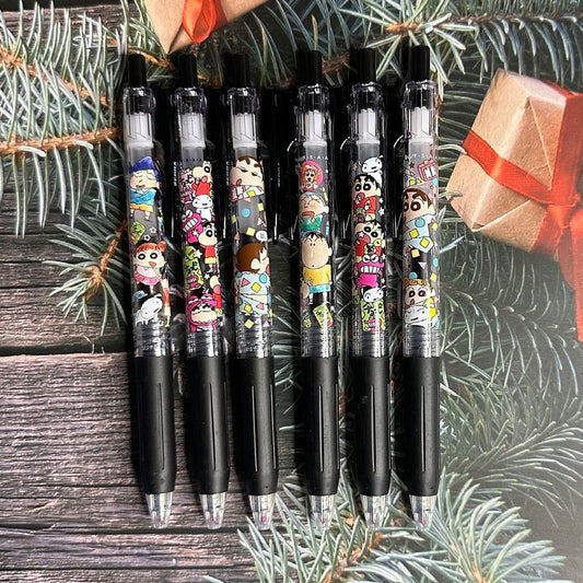 Zebra Sarasa Clip Crayon Shin-chan Limited Edition Black Gel Pens | 0.5mm | Set of 3