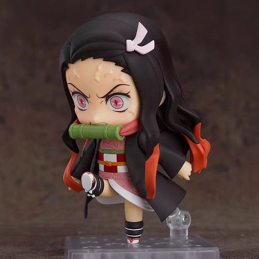 Nezuko Kamado Nendoroid Figure | Demon Slayer Chibi Collectible with Swappable Face Plates & Box