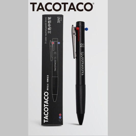 TACOTACO 3-in-1 Multicolour Ballpoint Pen | 0.5mm Gel Ink | Minimalist Multi-Pen