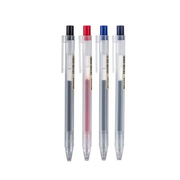 MUJI Smooth Gel Ink Ballpoint Pen 0.5mm | 4 Colours | Black Red Blue Navy | Japanese Stationery