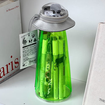 Japanese UFO Pencil Case – Quirky Alien Spaceship Transparent Pen Holder for Students