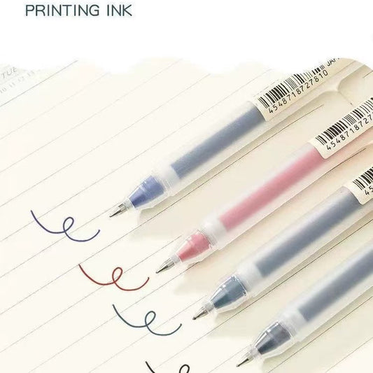 MUJI Gel Ink Ballpoint Pen 0.38mm / 0.5mm | Classic Cap-On Style | Pack of 4 – Black, Blue & Pink