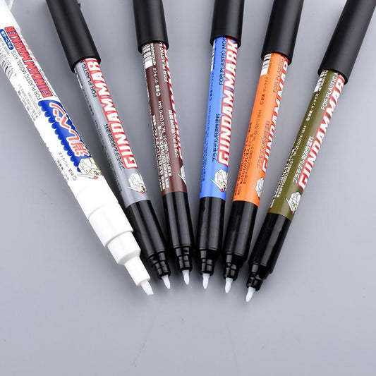Gundam Marker Fine Edge Set 1 GMS-110 | 6-Colour Fine Tip Detail Paint Markers for Gunpla Model Kits