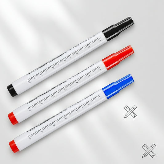 Long Nib Dual Tip Permanent Marker Pen | Deep Hole Marking | Fine & Broad Tip | For Woodwork, Tile & Construction