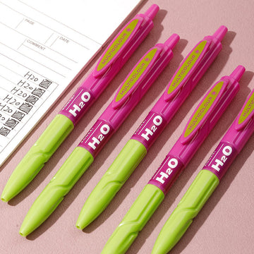 Kookei H2O Desert Oasis Gel Pen | Multicolour Contrast Retractable Ballpoint | 0.5mm Black Ink