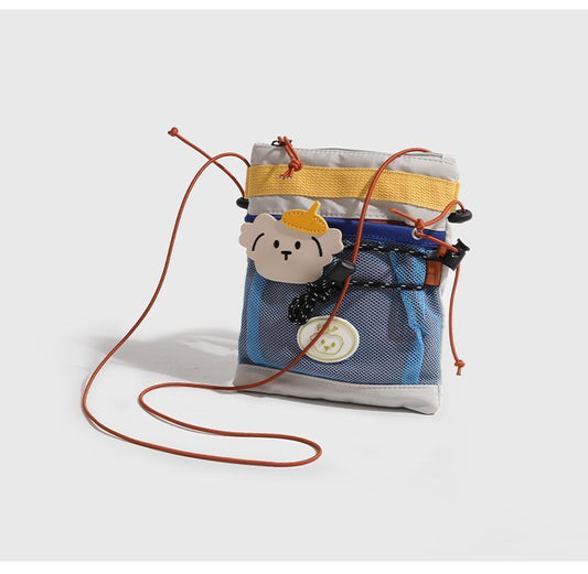 Cartoon Dog Camping Crossbody Bag – Cute Outdoor Shoulder Bag for Women & Kids