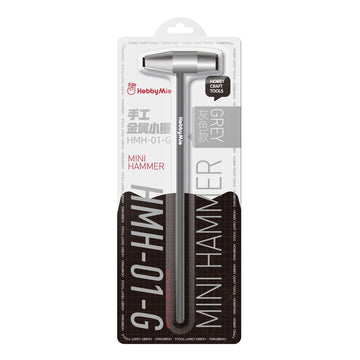 HobbyMio Mini Hammer for Gunpla & Scale Model Assembly – Double-Headed Metal Mallet (Grey / Red)