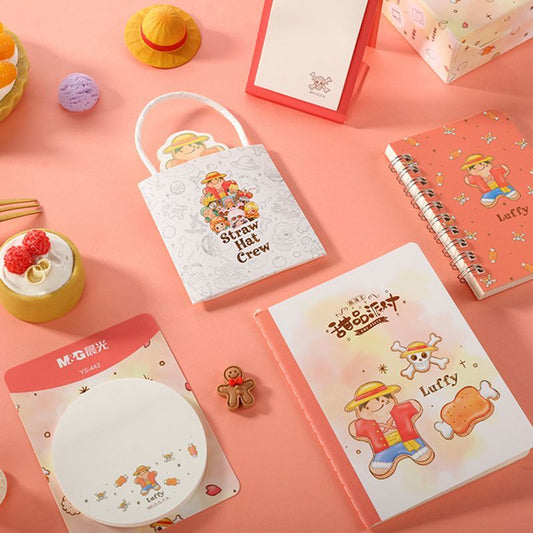 M&G One Piece Dessert Party Stationery Blind Box Set | Kawaii Anime Sticky Notes Memo Pad Notebook Gift – Random Character